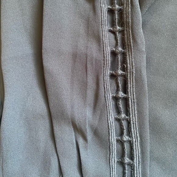 LOFT Blue Embroidered Blouse - Picture 4 of 7